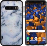 Marble Glitter Back Cover voor Samsung Galaxy S10 - Blauw