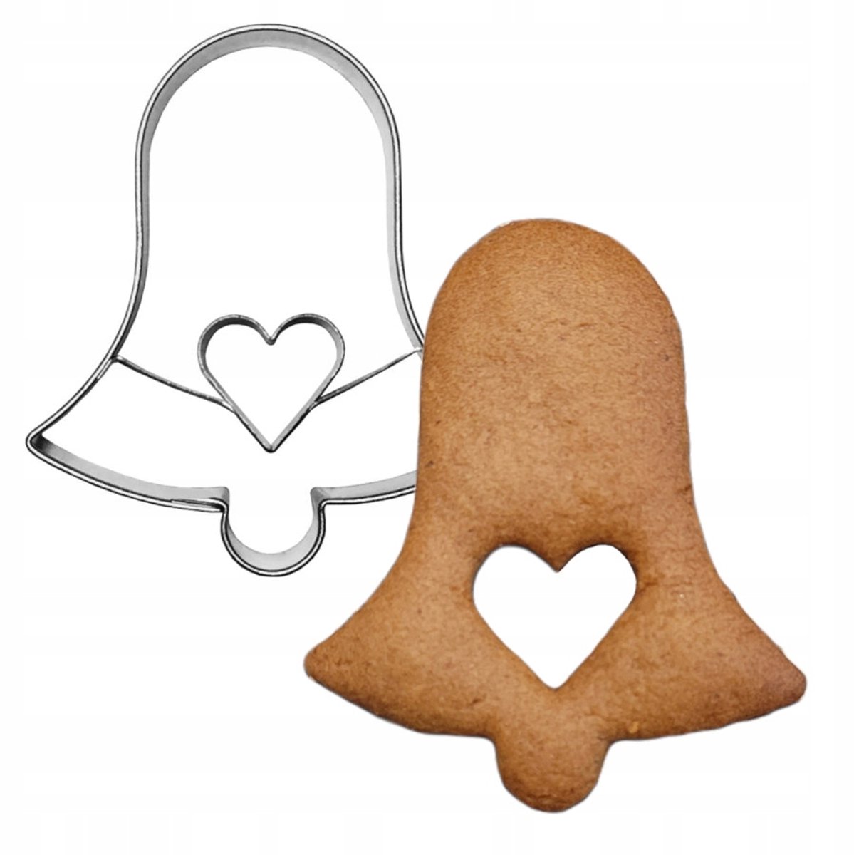 Kerstkoekjesvorm Klok met Hart - 57mm - Bakvorm voor koekjes