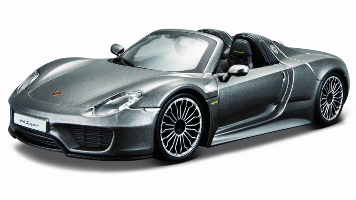 Porsche 918 Spyder grafiet 1:24 model Bburago 21076
