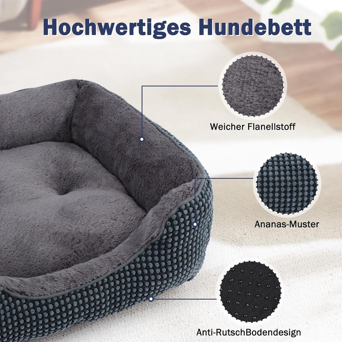 PromoHome XXL Zacht en Groot Formaat Hondenbed thumbnail 3