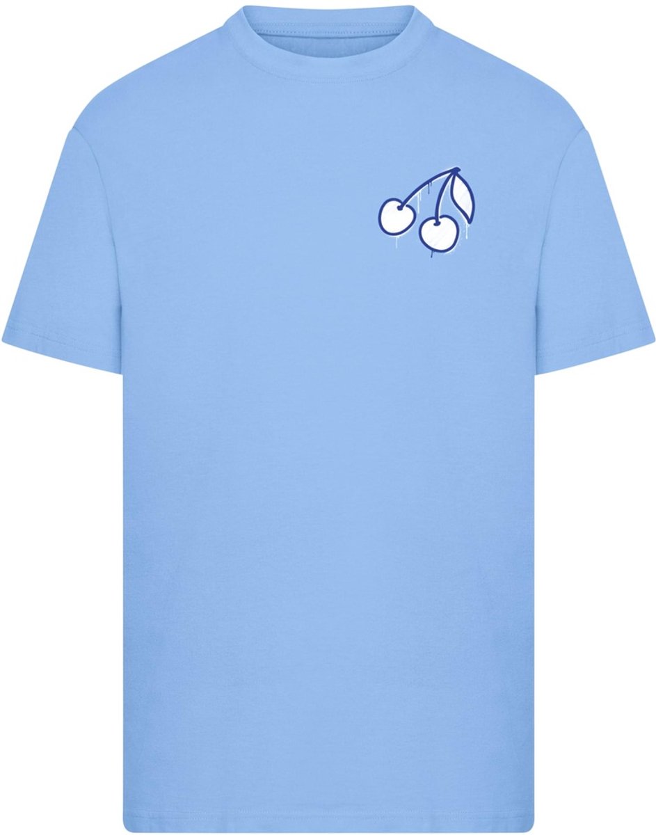 Mister Tee Japan Cherries Heren Tshirt S Blauw