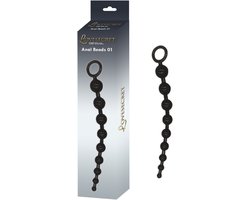 Lovesecret Sensual LS24 Anal Beads Zwart – 30 cm – Flexibele Silicone Anaalketting – Max Ø 3,5 cm – Voor Beginners & Gevorderden