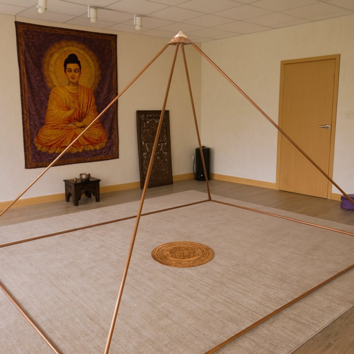 Meditatie Meru Piramide (pre-order) - Handgemaakte koperen piramide met geactiveerde Shri Yantra