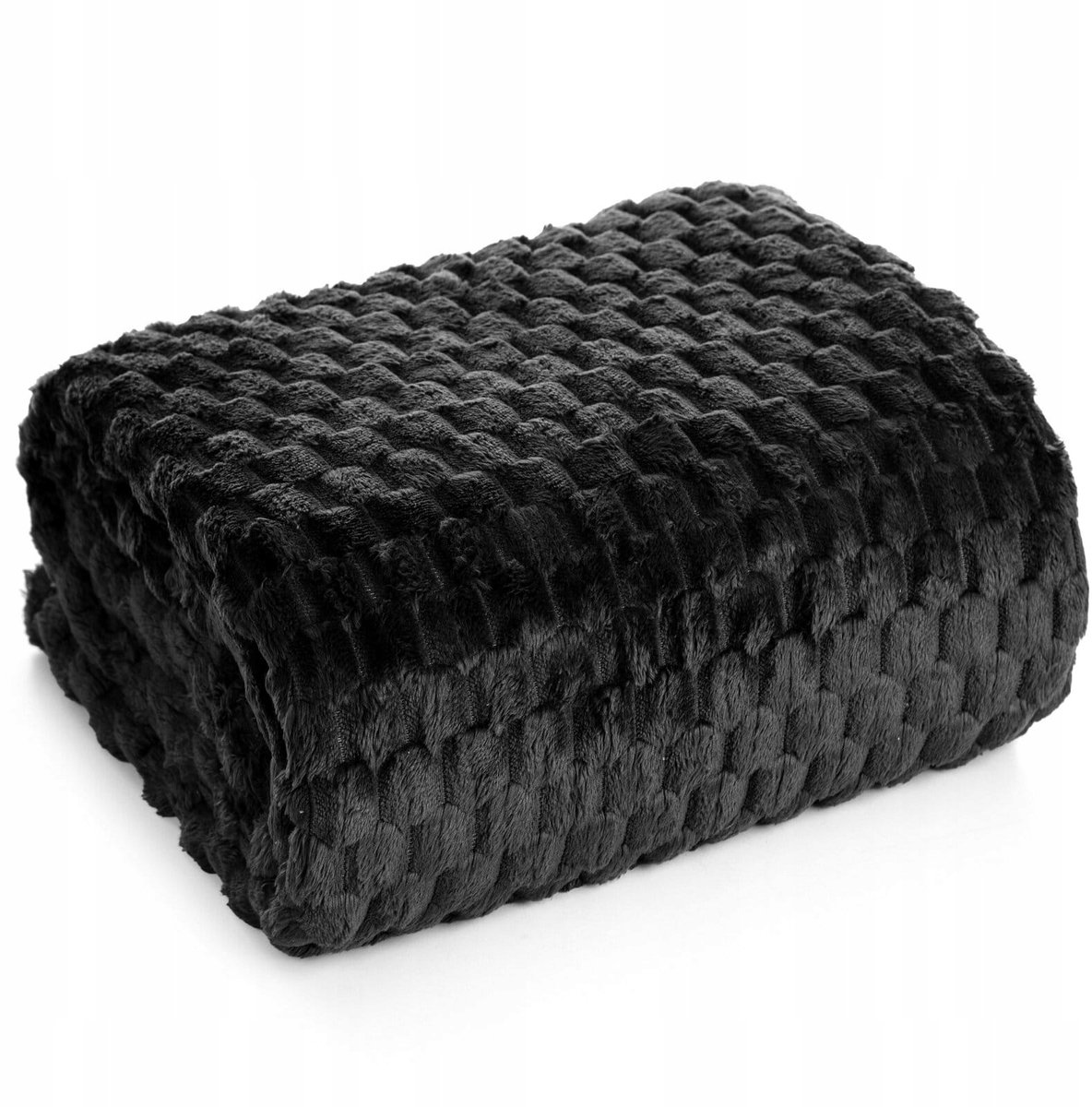3D Effect Plaid/Deken CINDY6 Zwart 170x210cm - Zacht & Stijlvol