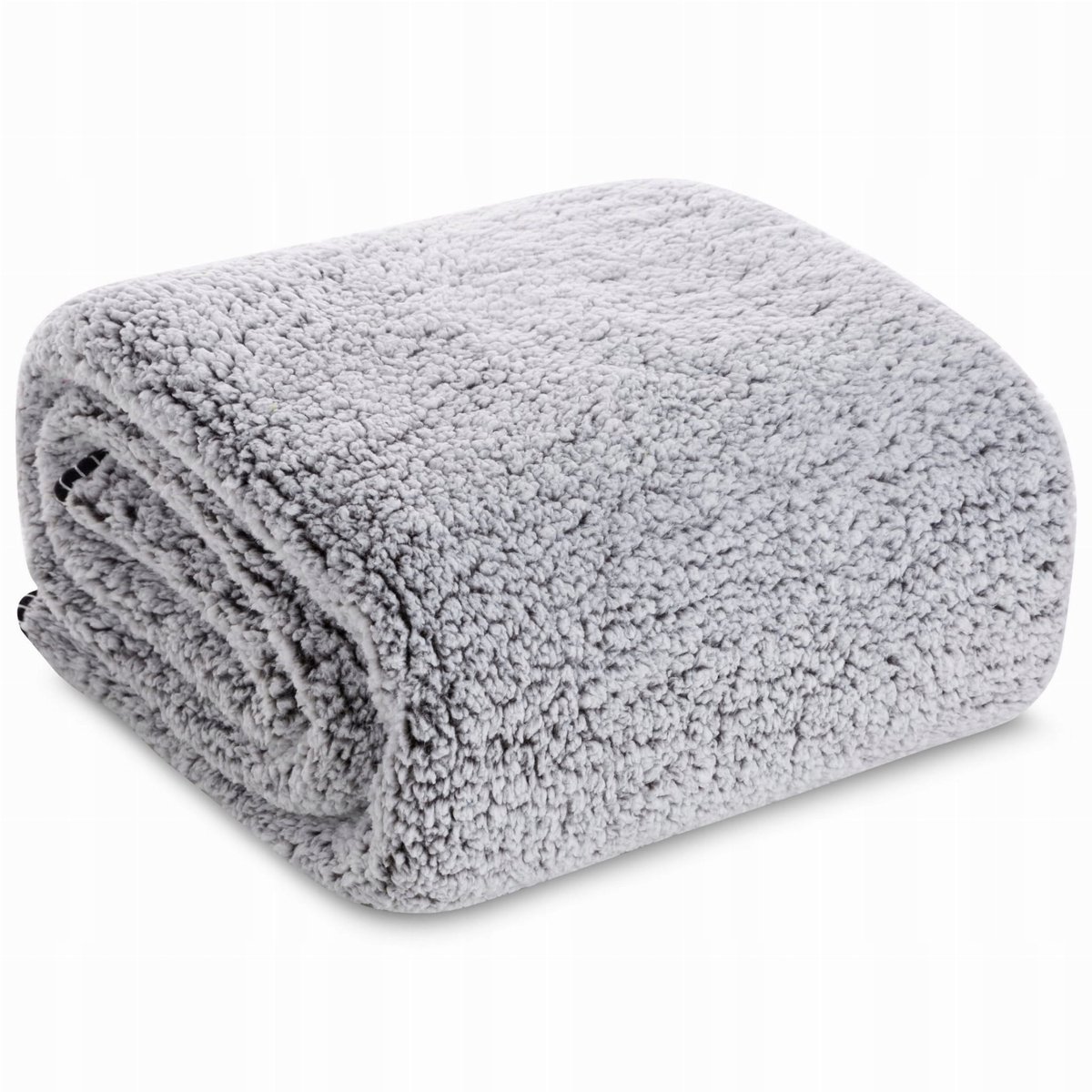 Sherpa Plaid Koala 70x160cm - Warm & Zacht - Staal/Wit