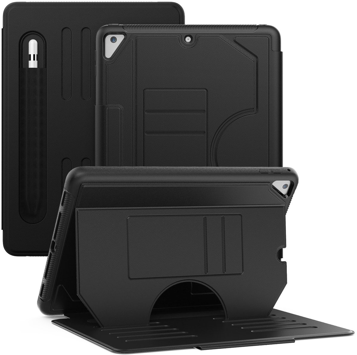 Solidenz Magnetische hoes geschikt voor iPad 2018 / iPad 2017 / Air 2 - 9.7 inch - Zwart
