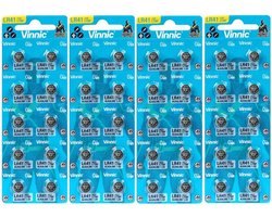 Vinnic LR41 - Batterijen - Alkaline Knoopcel Batterij 40 Stuks
