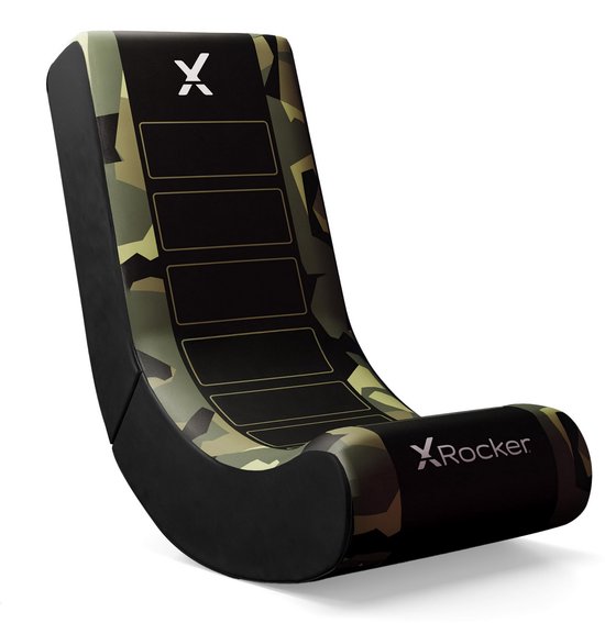 Gamestoel - Geo camo - inklapbaar - video rocker - groen (X - Gamestoel - €84,99