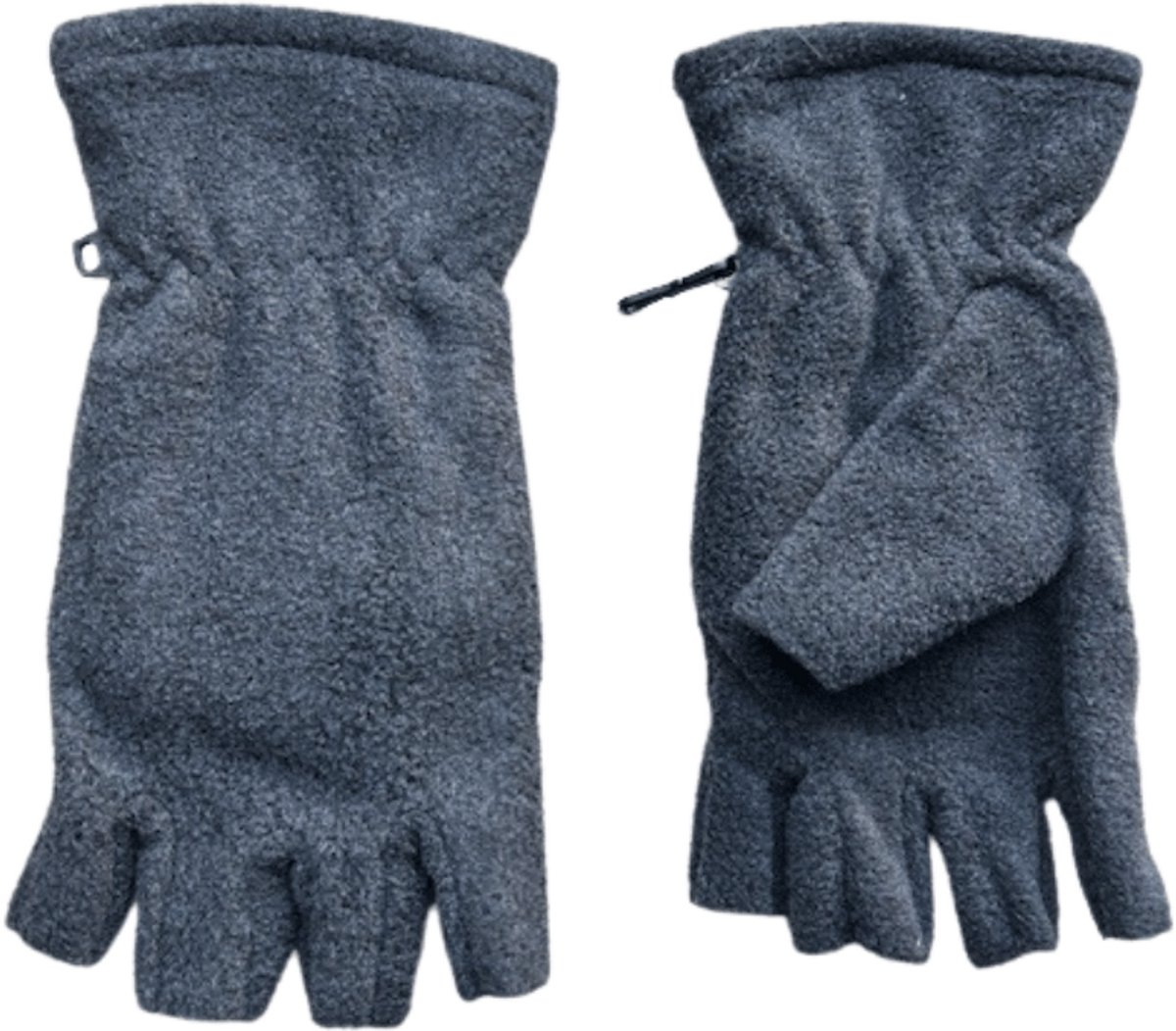 Vingerloze handschoenen heren - Handschoenen zonder vingers - Fleece - One Size - Thinsulate Voering – Grijs
