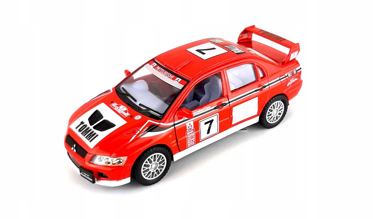 Kinsmart Mitsubishi Lancer Evolution VII WRC Modelauto Rood