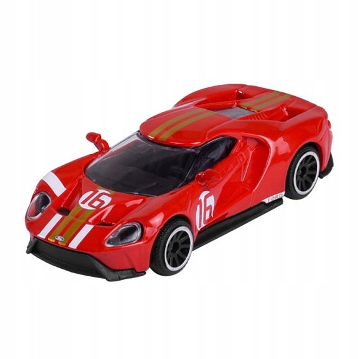 Majorette Ford GT racewagen - rood metaal/kunststof, 7 cm