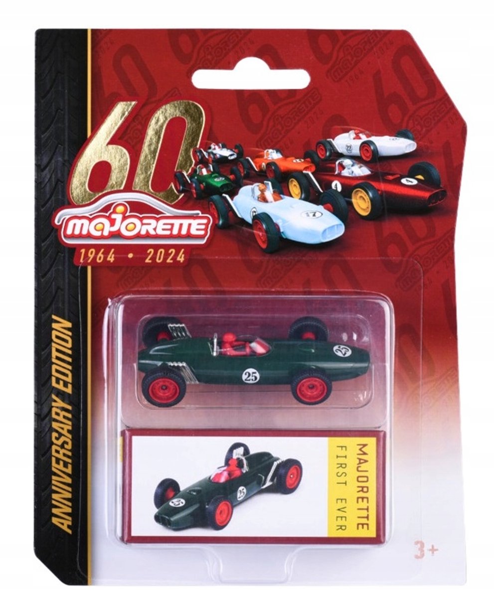 Majorette 60 Jaar Racewagen First Ever Green 1:64 Metaal Nieuw