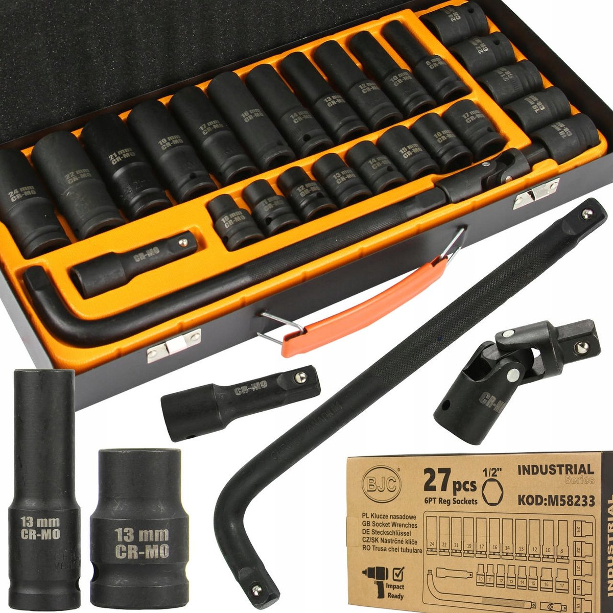 27-delige Doppenset 8-24mm in Koffer - BJC