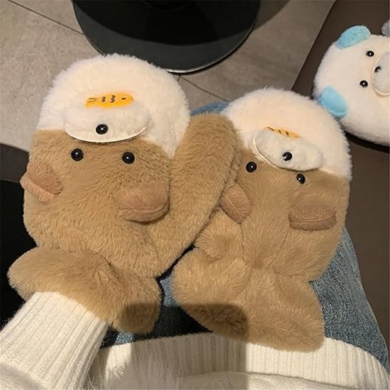 Kat Paw Handschoenen Therian Gear Harige Cosplay Pluizige Wanten, Wit02, 17cm * 20cm / 6.69in * 7.87in