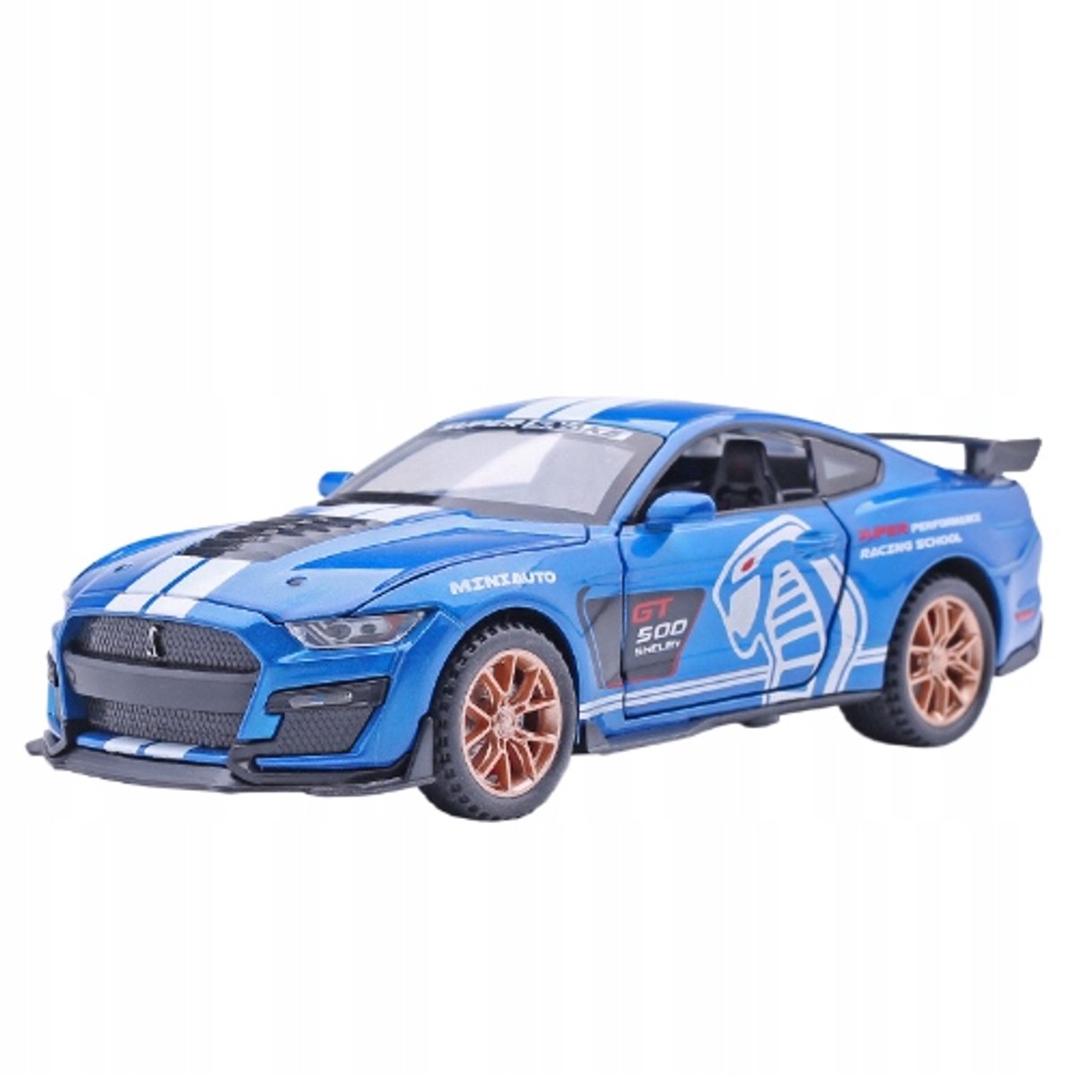Ford Mustang Shelby GT500 Modelauto 1:32 Geluid & Licht Blauw