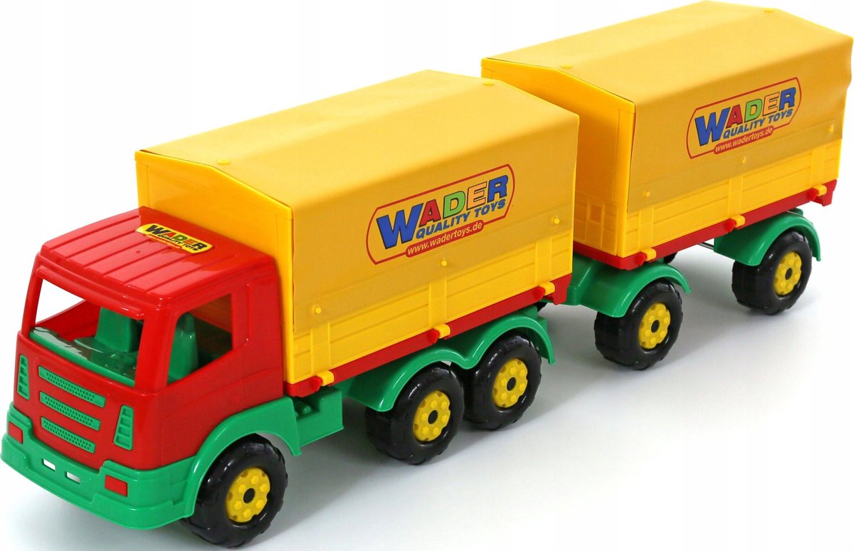 Polesie Prestige Vrachtwagen met Aanhangers - Geel