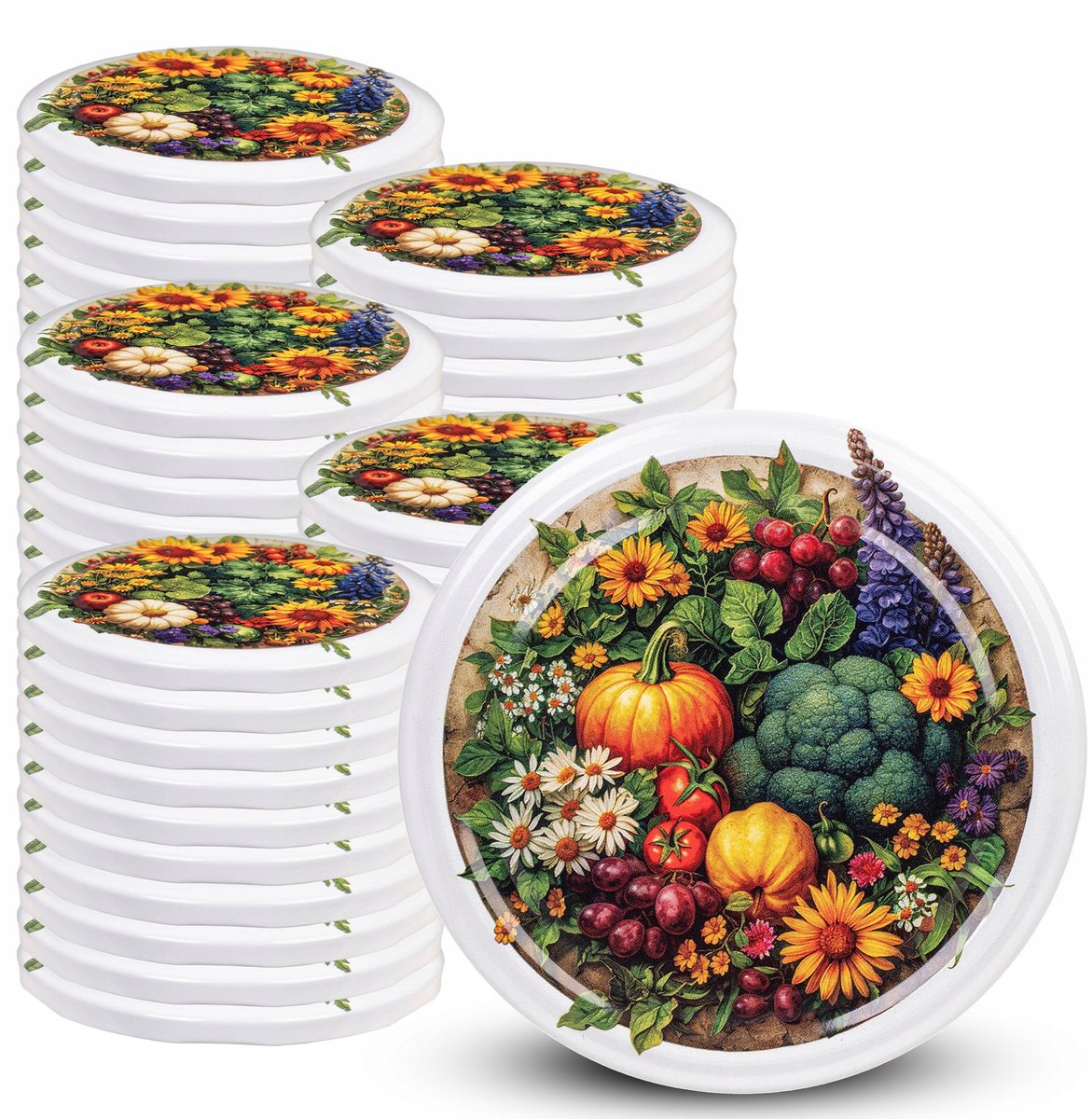 50x Deksel voor Potten FI82 - Twist-Off - Groente Design