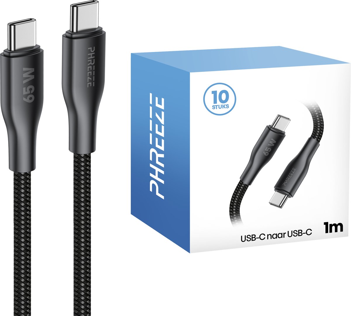 10 pack - Geschikt voor Lightning kabels - 1 meter - 20w power delivery