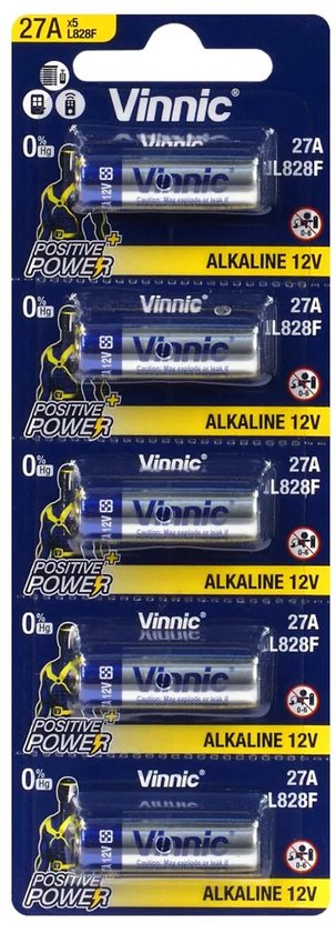 5x piles A27 12v Pile alcaline L828F MN27 27A L828