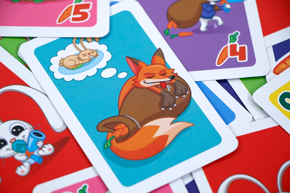 999 Games - Badass Bunnies Kaartspel - Ben jij de sluwe vossen te slim af? - Bevat eenvoudige spelregels in NL EN en FR — afbeelding 9