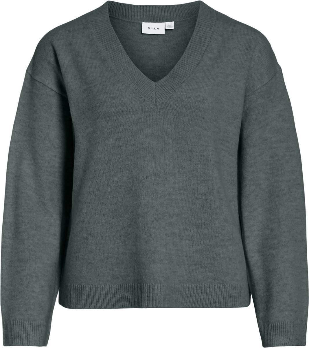 VILA - VILIGA L/S REV V-NECK KNIT TOP - NOOS - Dames - Gebreide truien