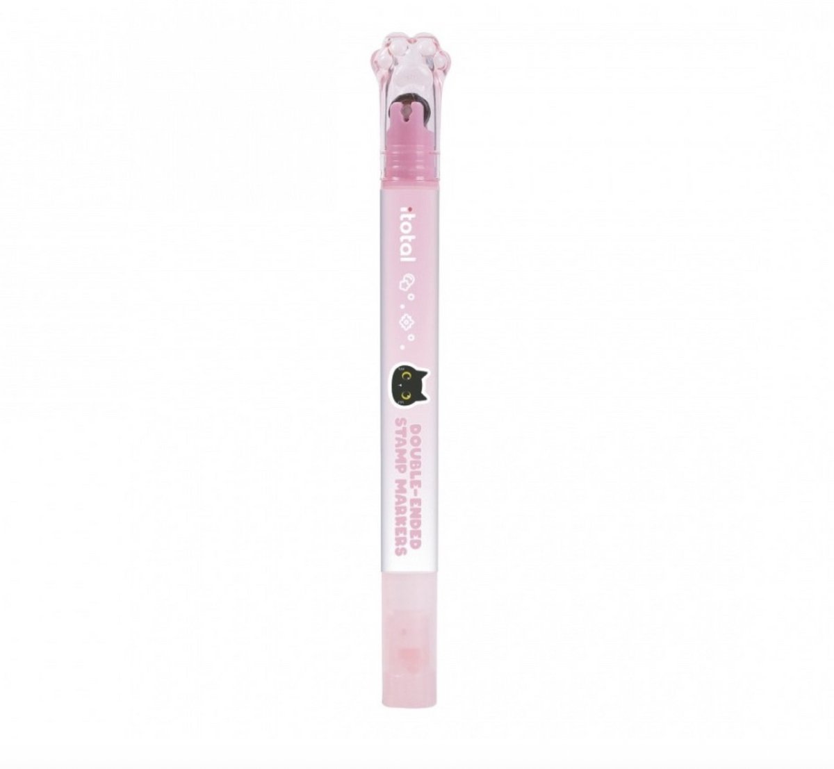 iTotal 2 in 1 Double ended Stamp MakersPink Highlighter markeerstift met roze rolstempel 9gr