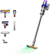 Dyson V12s Detect Slim Submarine - Steelstofzuiger met dweilfunctie - Nikkel/Geel - 140 Air Watts - Hepa