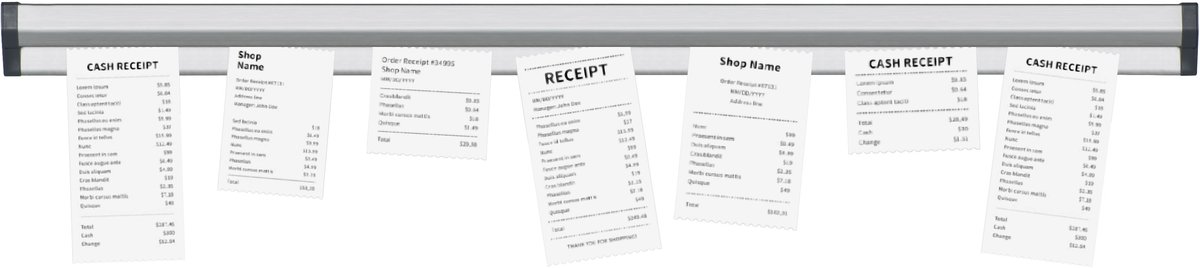 Seco folderhouder - fast note profiel - lengte 88 cm - zilver - SE-FN-1-88