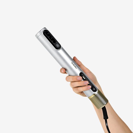 BaByliss 4-in-1 Wet to Dry Air Wand AS6555E Föhn - Drogen / Stylen / Gladmaken / Volume - Limited Edition - High Speed Digitale Haardroger (123km/h) - 3 opzetstukken voor elke look - Verbergt losse haren - Föhnborstel