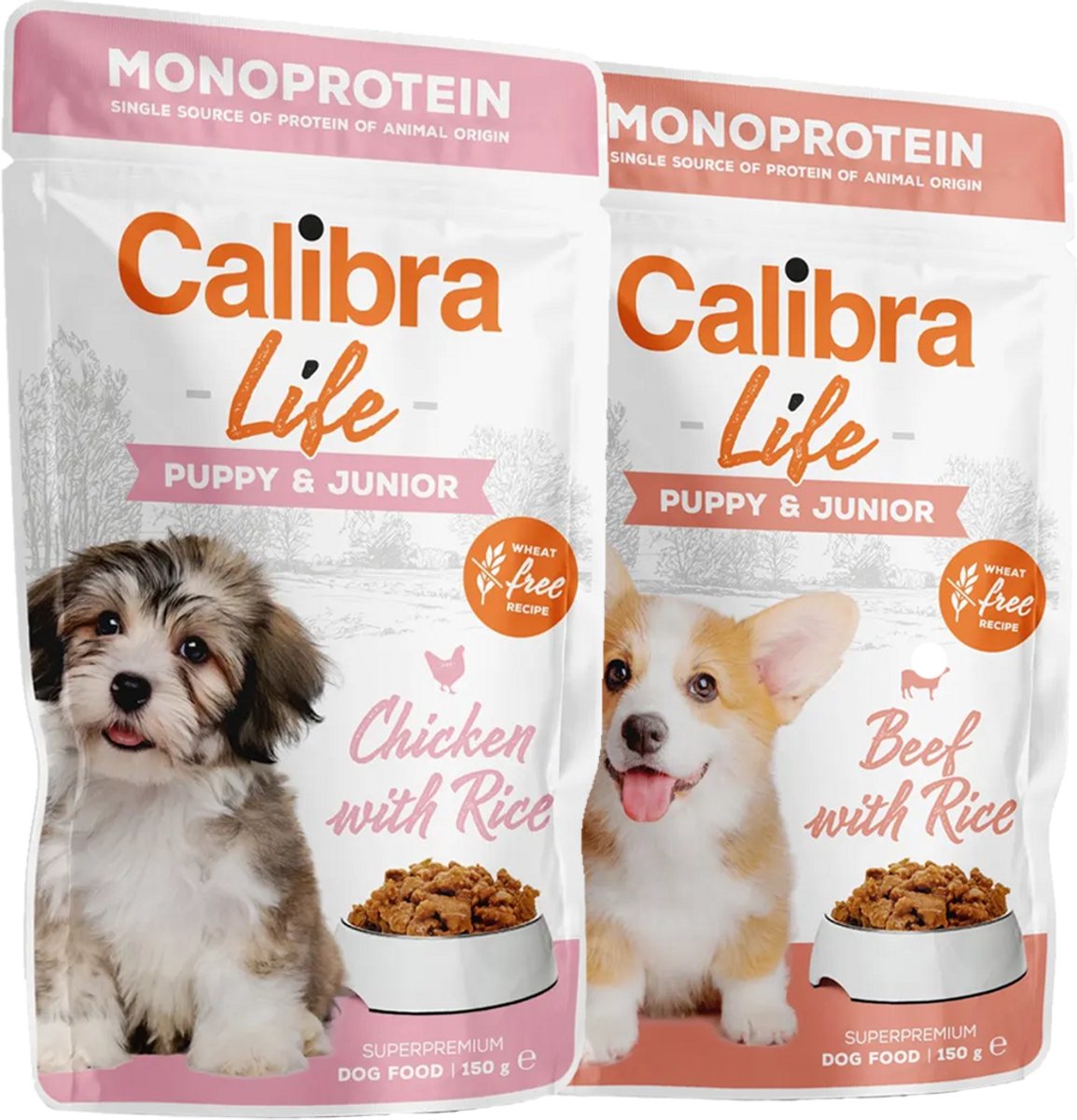 Calibra Calibra Dog Life Puppy & Junior Natvoer - Rund - 10 x 150 g