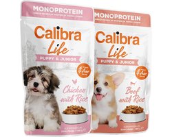 Calibra Dog Life Puppy & Junior Natvoer - Rund - 10 x 150 g
