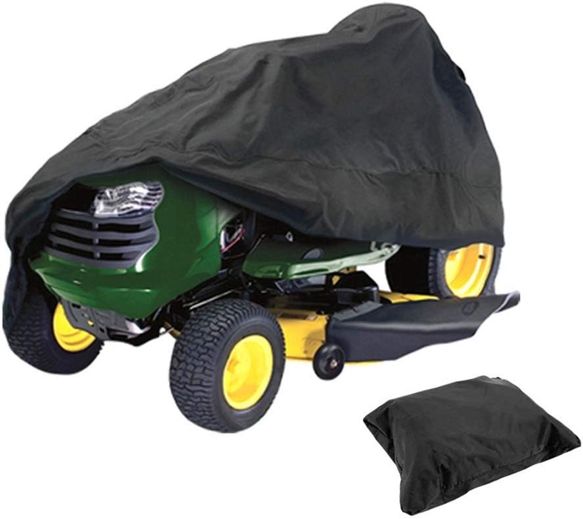 XL Tuintractorhoes (183 x 137 x 117 cm), Zitmaaierhoes, 210D Oxford-stof, waterdicht, winddicht, regenbestendig, stofdicht, UV-bescherming
