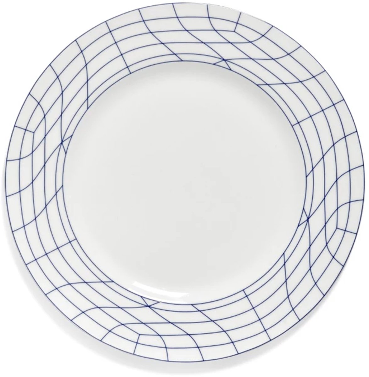 Serax Ann Van Hoey Nido plat bord D29cm blauw /wit