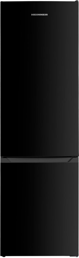 Heinner HC-HM262BKE++ koel-vriescombinatie 262L, koel 191L, vries 71L, LED, elektronisch, matzwart, omkeerbare deur
