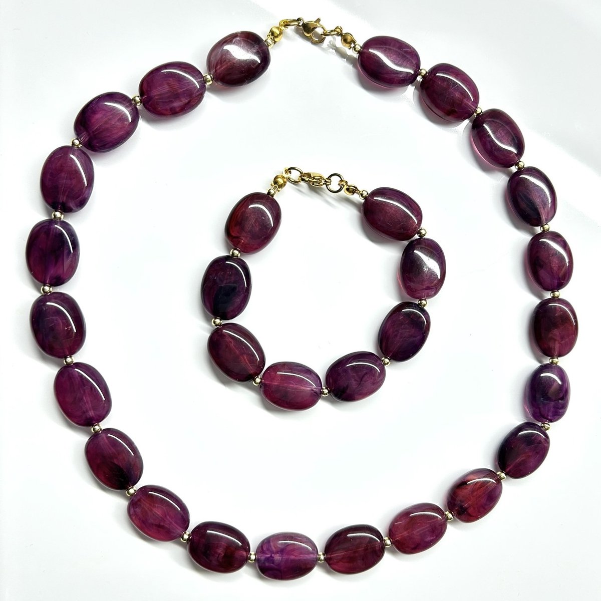 2 love it Nachtschade – Sieradenset – Ketting - Armband - Dames - Paars
