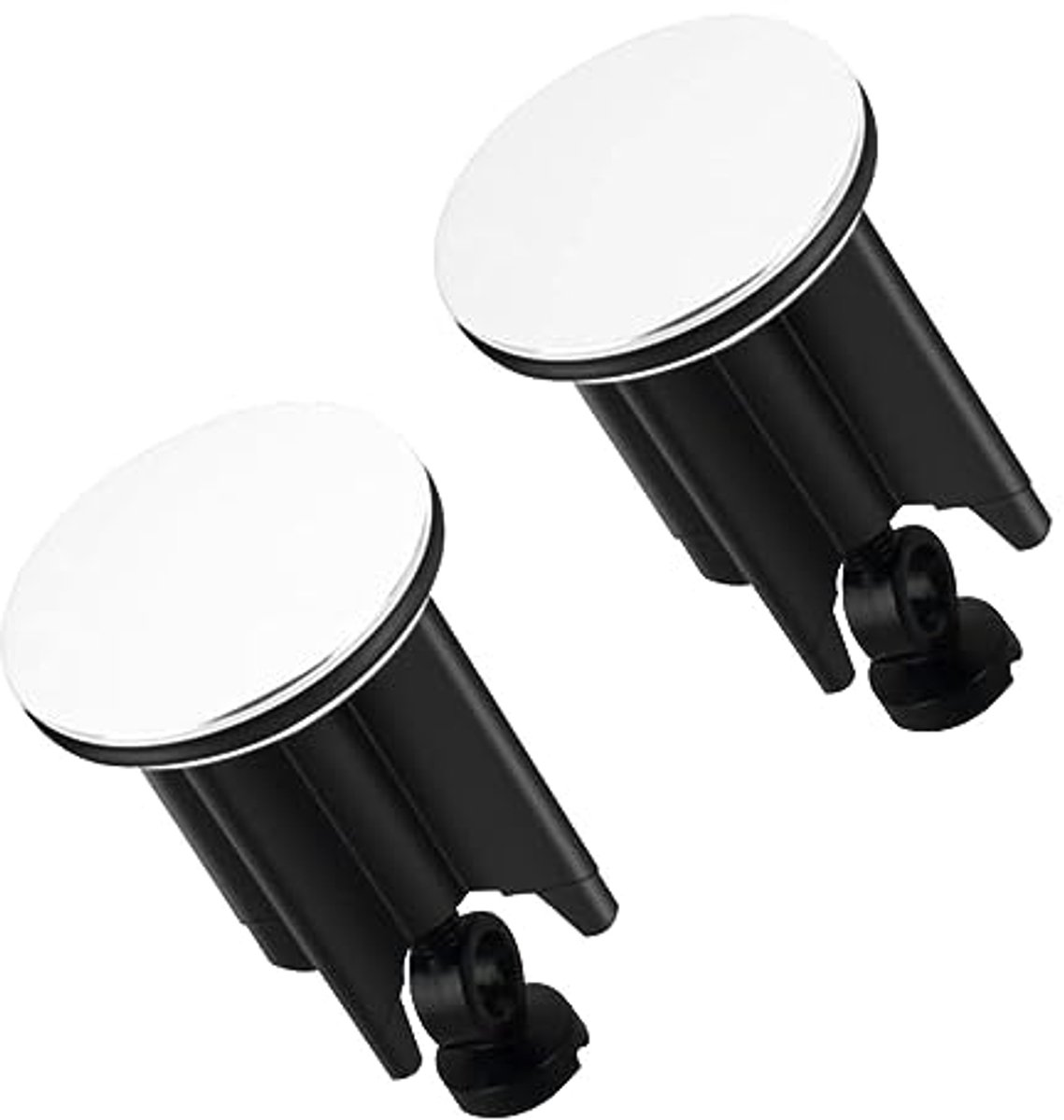 Universele Wastafelstoppen 40 mm - Set van 2 voor alle Wastafels en Bidets