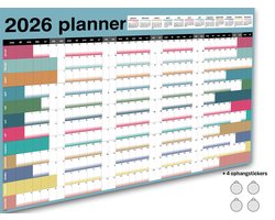 Jaarplanner 2026 - 118x84cm (A0) - 135gms gesatineerd posterpapier