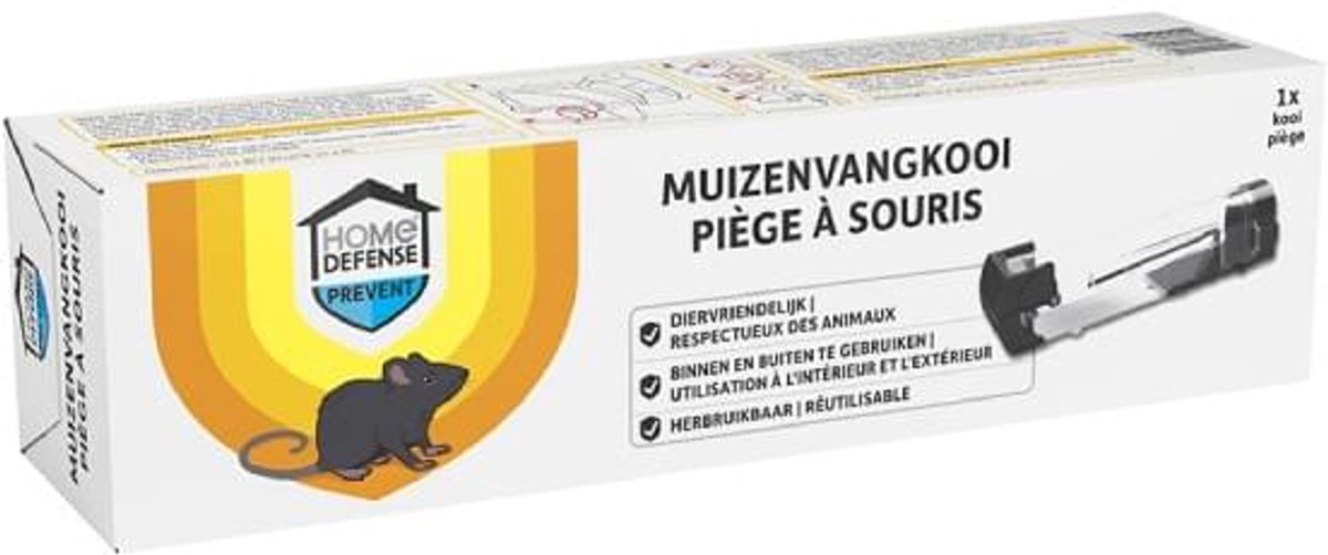KB Home Defense muizenvangkooi kunststof - Effectieve Muizenvangkooi - Met gratis cheatsheet