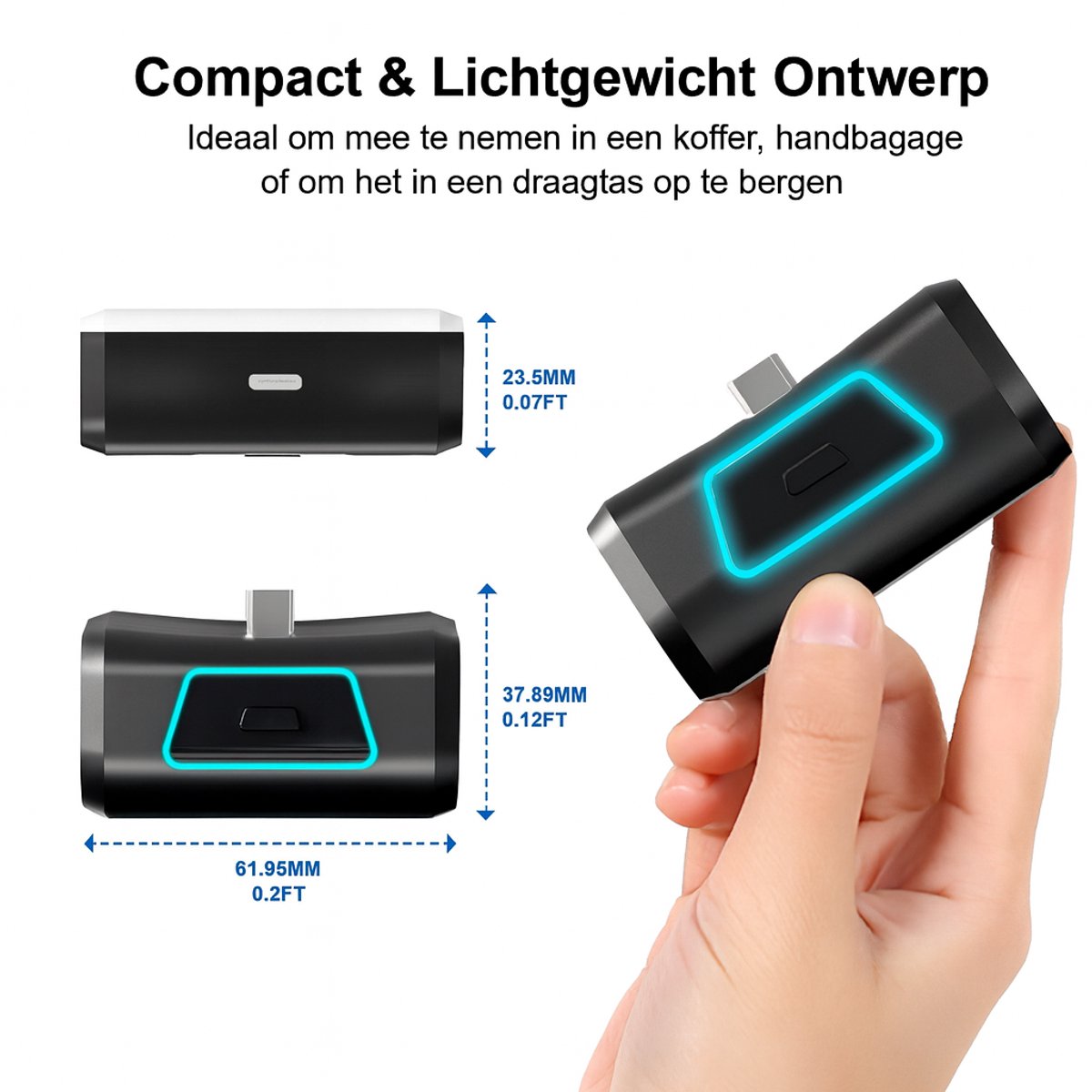 PS5 Controller Powerbank 2000mAh – draadloze oplader - Voor DualSense & DualSense Edge – Met 2 Ophanghaken voor controller en headset – foto 8