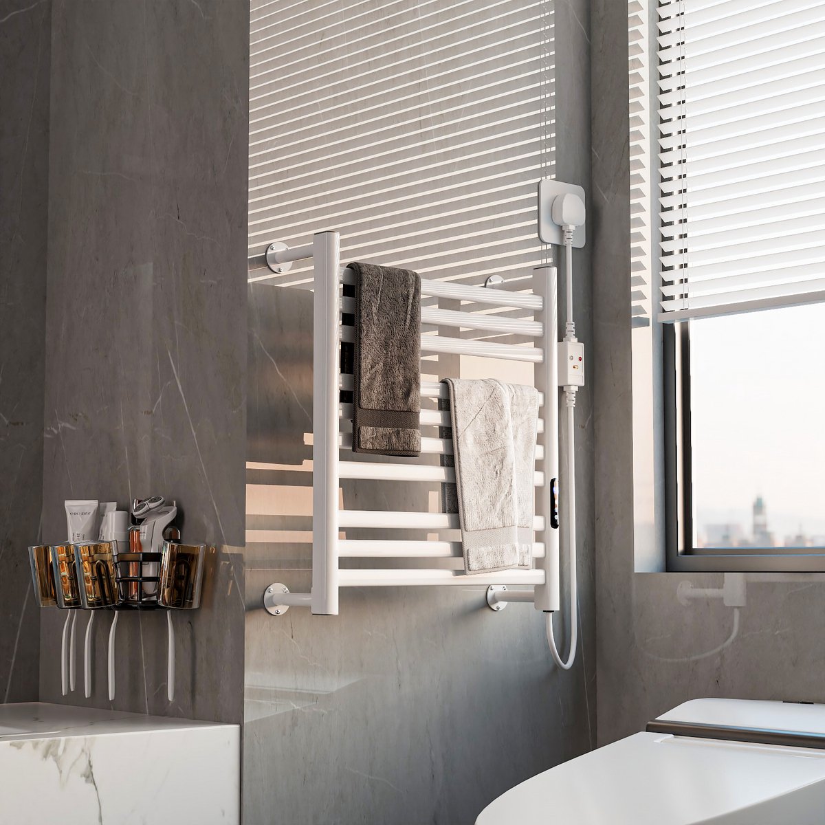 Handdoekradiator elektrisch met timer - Sanitair kopen? | Korting tot