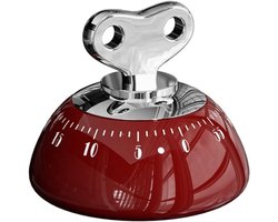 Mechanische keukentimer - Magnetisch - Bevestiging aan de koelkast - Luid alarm - Voor koken, bakken, studeren en kantoortaken - Rood