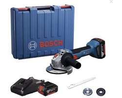 Bosch Professional GWS 18V-8 - Accu Haakse Slijper - Met 2x 4.0Ah Accu - Inclusief Lader - Inclusief opbergcase