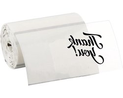 Premium Direct Thermisch Labelrol - 200 stuks wit PET Zelfklevend Papier 5x6,75 cm Rechthoekige Naam Aangepaste Printertag Stickers met QR-code - Voor Doe-het-zelf Logo-ontwerp