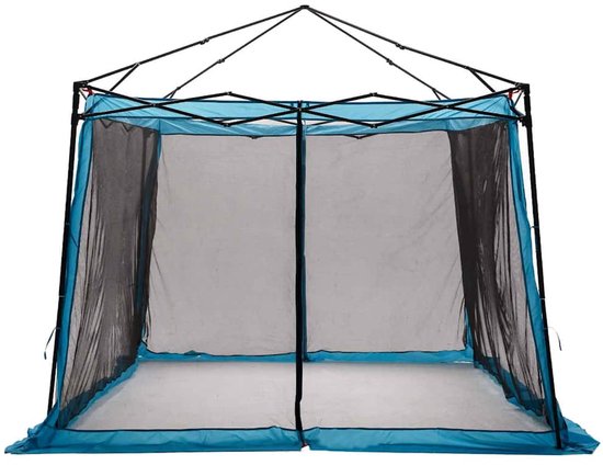 vidaXL - Binnentent - met - dak - met - opslag - Blauw - 303 - x - 303 - x - 196 - cm - taft van Merkloos — afbeelding 4