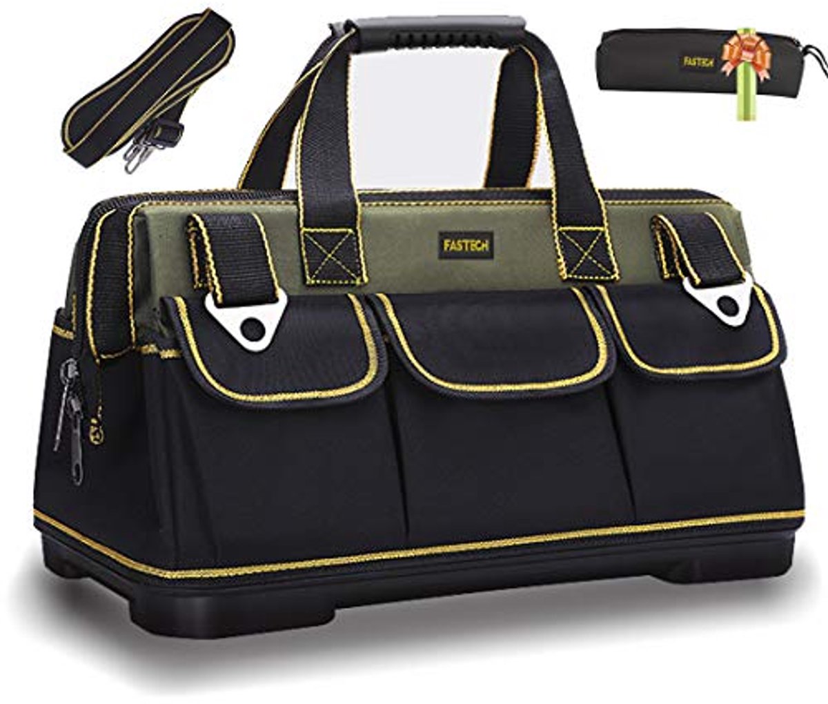 17 inch brede mond gereedschapstas met waterbestendige bodem - duurzame tool organizer