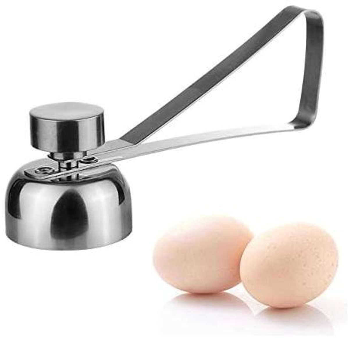 Eierschaalsnijder- Eierschaalopener- Gekookte rauwe eieren- Keukengereedschap- Eierschaalopener- Eierschaalsnijder (dubbele kop)