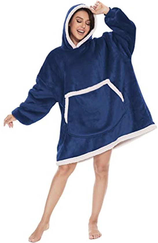 Next HOODED BLANKET - Badjas - blue/blauw