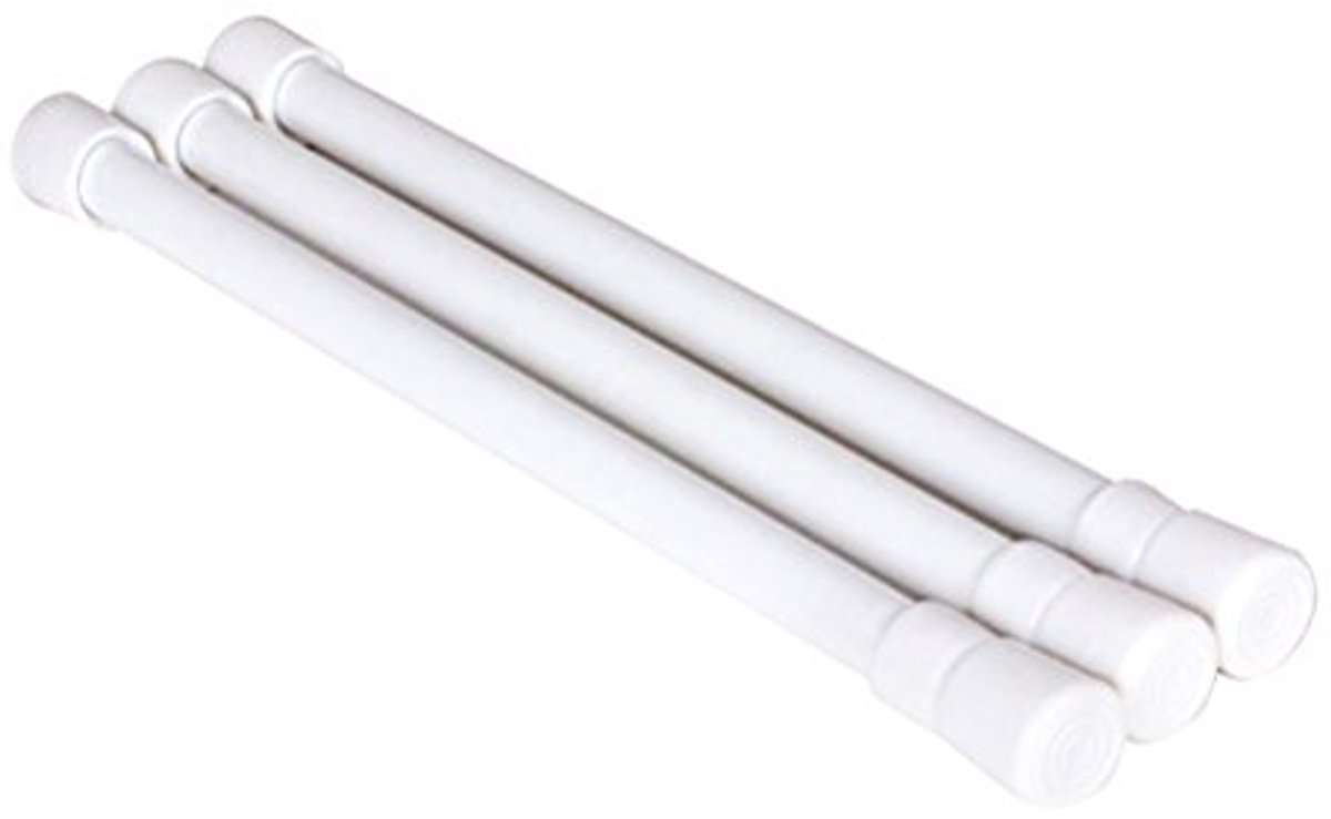 Telescopische Klemstang voor Gordijnen en Kleding - 3 Stuks - Uitschuifbare Paal 11.8 inch