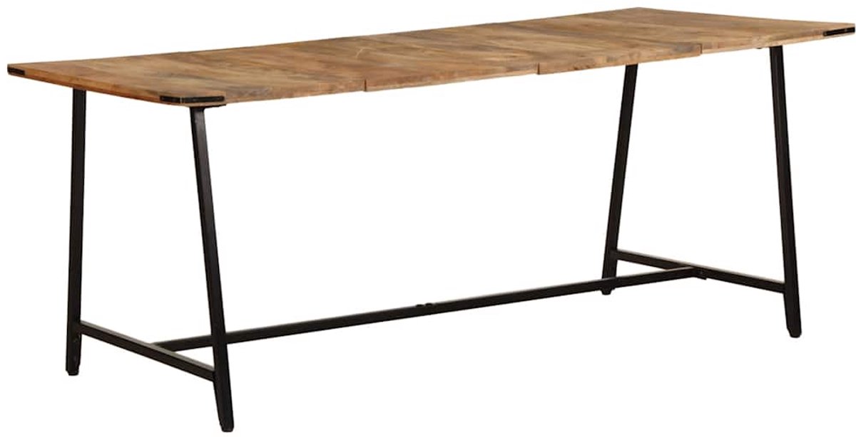 vidaXL Eettafel - 180x90x75 - cm - massief - mangohout Bruin