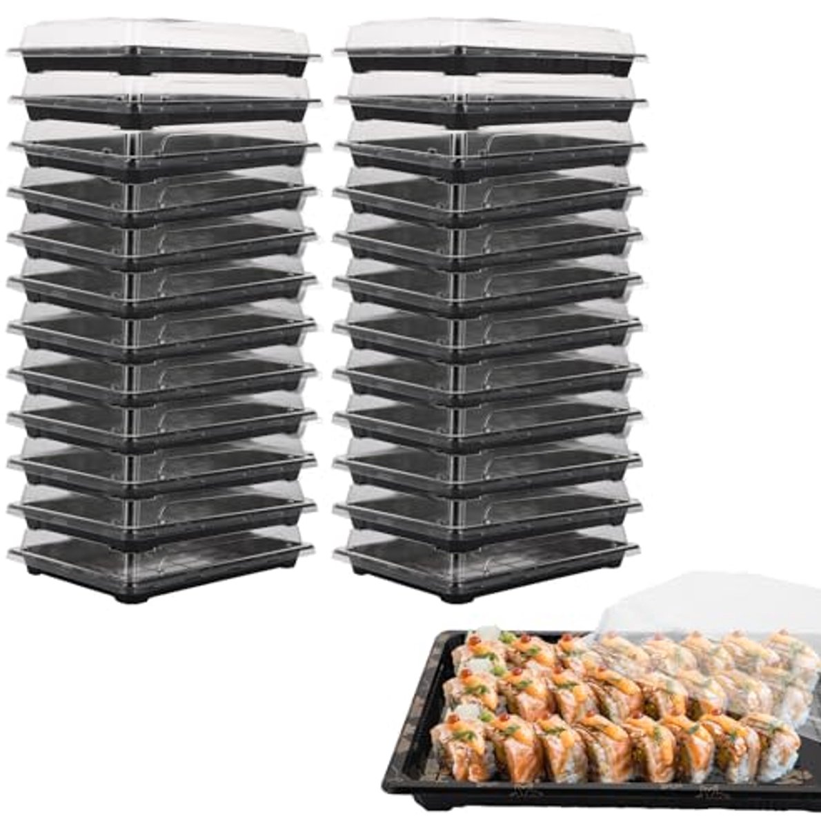 Herbruikbare Serveerborden met Deksel - 25 Stuks Meel Prep Dozen